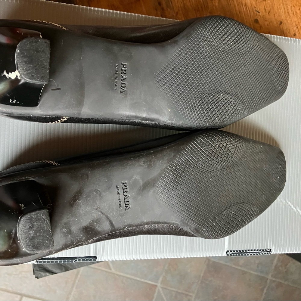 Prada Nappa Sport 'B' Shoes in Nero - Picture 8 of 9